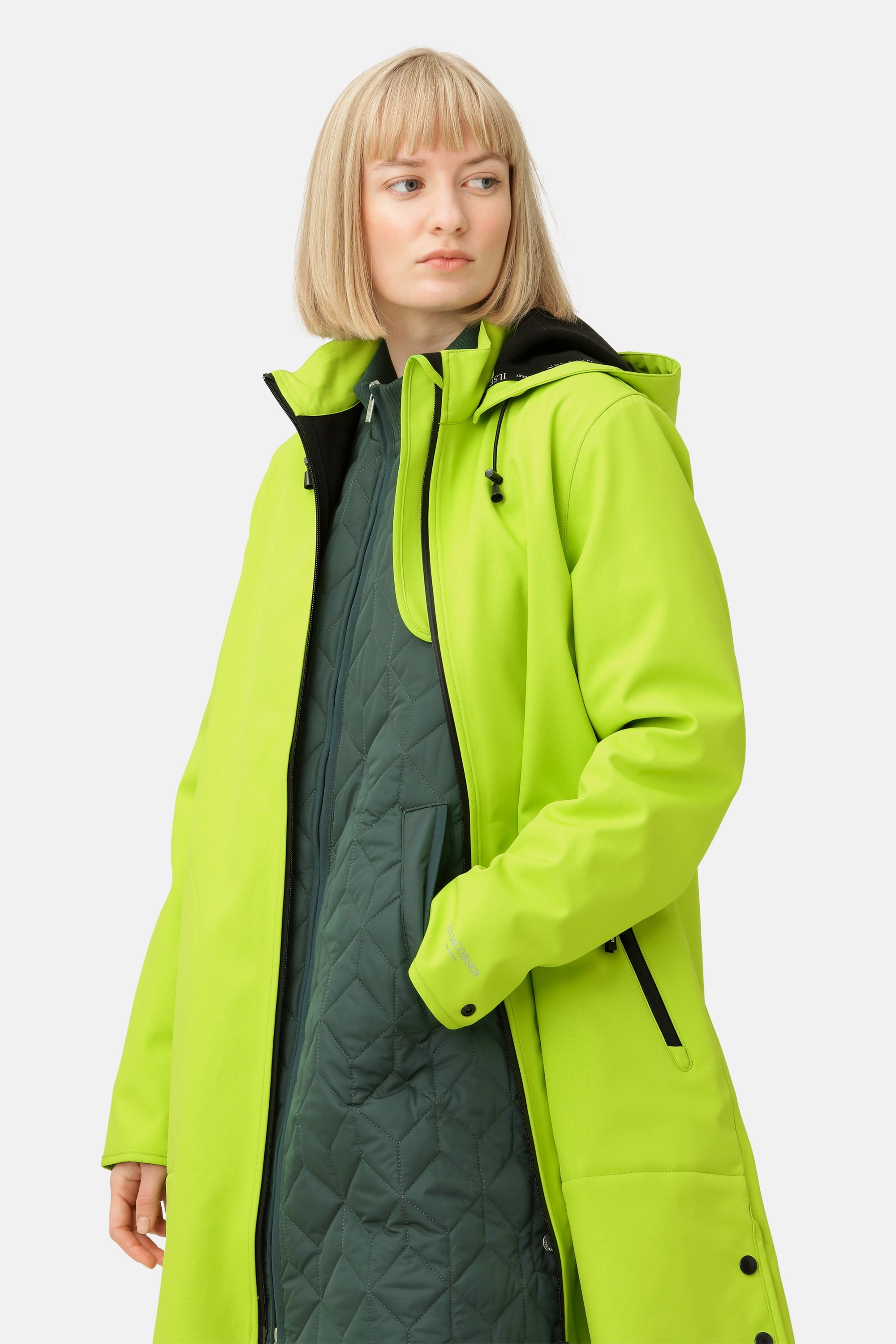 Softshell Regnjakke A-fasong - Lime Green